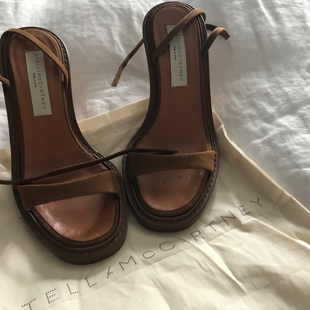Stella McCartney brown suede sandal heels 6 - 6.5